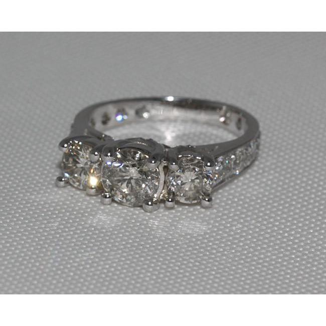 2.75 Carat Diamonds Engagement Ring White Gold Women Jewelry