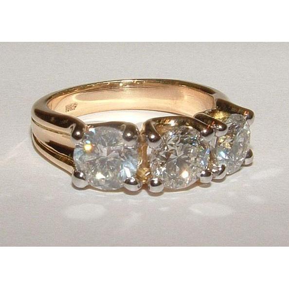 3 Carats Diamond Engagement Ring 3 Stone Jewelry