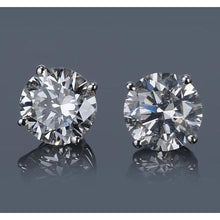 3 Carats Round Diamond Stud Earring