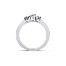 3 Stone Round Diamond 2 Carat Engagement Ring Solid Gold Jewelry