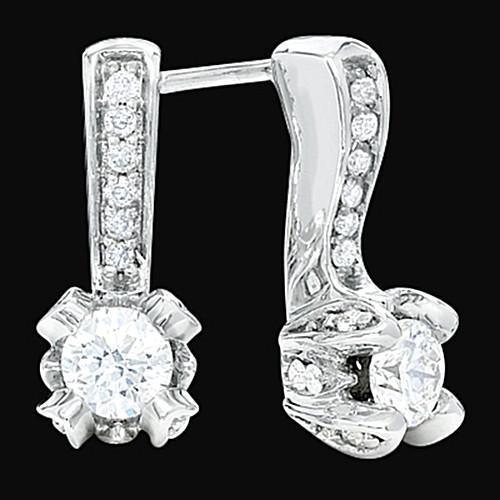 3 Carat Diamond Drop Earring Pair Diamond