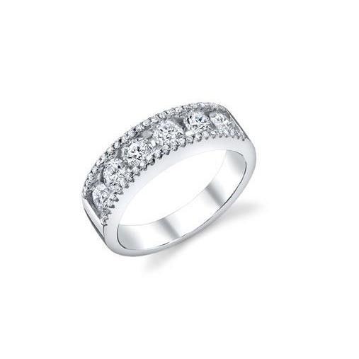 3.30 Ct Sparkling Round Diamond Women Wedding Band White Gold