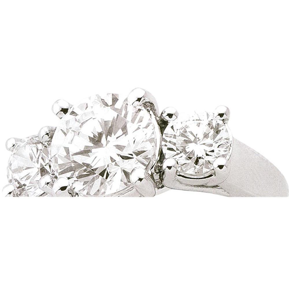 4 Carat 3 Stone Diamonds Engagement Ring White Gold 14K New