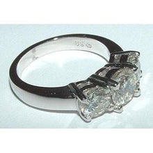 4 Ct. White Gold Diamond Three Stone Engagement Ring