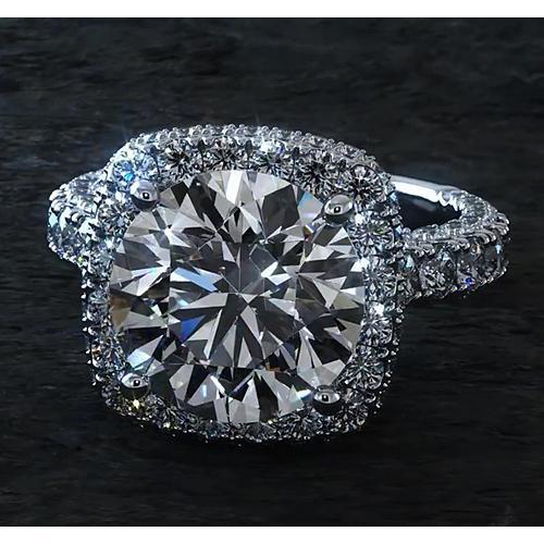 4.50 Carats Halo Diamond Ring