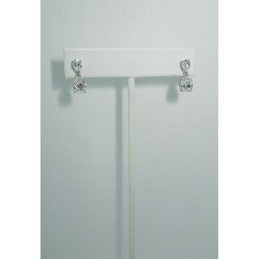 4.70 Carats Pear Diamond Drop Women Earring White Gold 14K