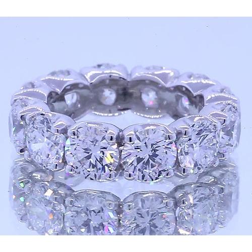 6 Carats Round Diamond Eternity Anniversary Band White Gold