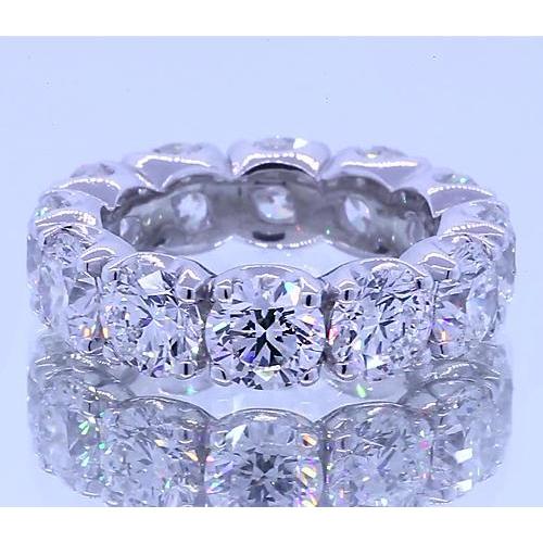 6 Carats Round Diamond Eternity Anniversary Band White Gold