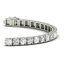 6 Ct Round Cut Natural Earth Mined Diamond Tennis Bracelet White Gold Jewellery