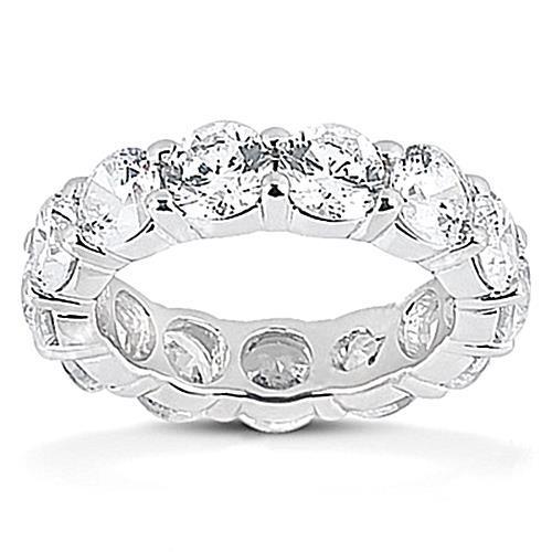 6.50 Carats Diamonds Eternity Wedding Ring Band Gold