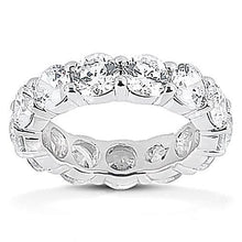 6.50 Carats Diamonds Eternity Wedding Ring Band Gold