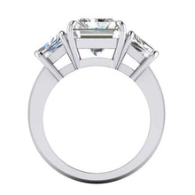 7 Carats Radiant Diamond 3 Stone Engagement Ring Gold White