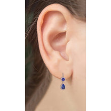 9 Carat Tanzanite Dangle Earrings With 14K White Gold