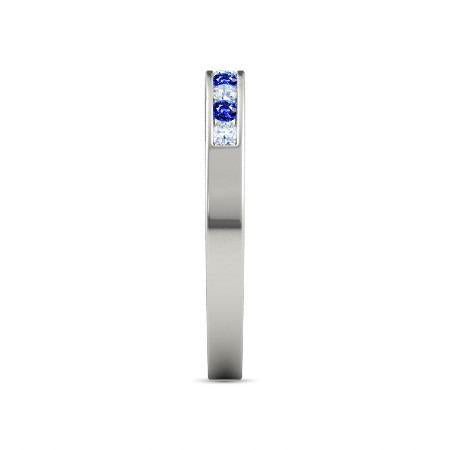 Anniversary Diamond Band 1 Carat Ceylon Sapphire Jewelry