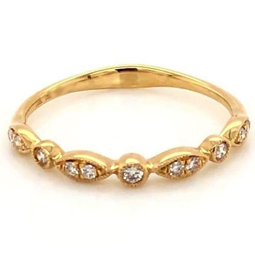 Anniversary Wedding Band 0.50 Carats Pave Setting Fine Jewelry