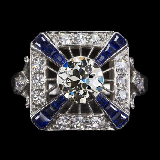 natural round diamond 4ct ring front view