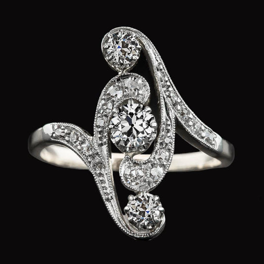 natural round diamond 2.75ct ring front view