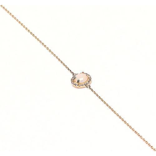 Bracelet Round Opal Diamond Bezel Set 6.75 Carats Yellow Gold 14K