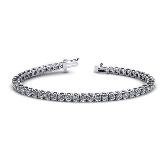 Brilliant Cut 6 Carats Round Diamonds Tennis Bracelet White Gold