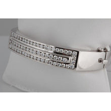 Channel Set Round Diamond Bangle 10 Carats Gold Jewelry