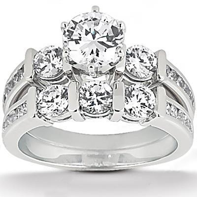 natural round diamond 2.45ct ring front view