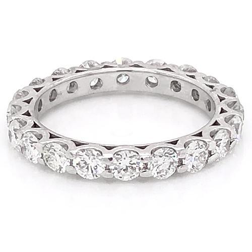Diamond Eternity Wedding Band 3 Carats U Scallop Set Women Jewelry