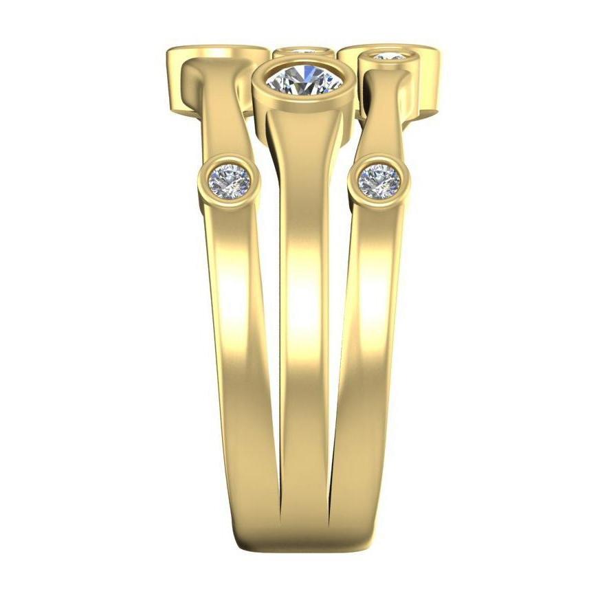 Diamond Fancy Ring 1.10 Carats 14K White Men's Jewelry New