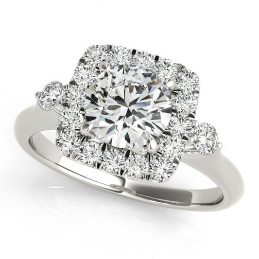 natural round diamond 1.50ct ring front view