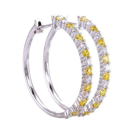 natural round sapphire 4.80ct earring front view