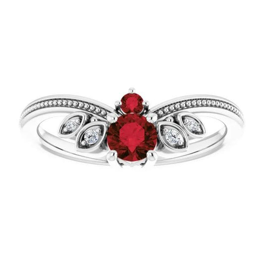 Diamond Ring Antique Style 1 Carat Milgrain Jewelry Gemstone