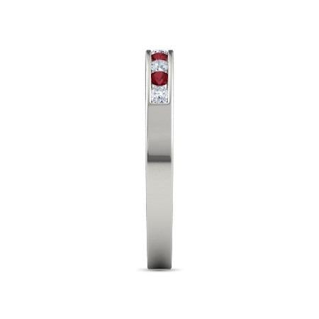 Diamond Ruby Wedding Anniversary Band 1 Carat