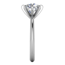 Diamond Solitaire Ring Old Mine Cut 2 Carats Classic White Gold 14K