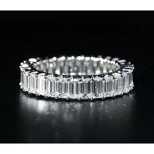 Emerald Diamond Eternity Band 5.20 Carats Jewelry New