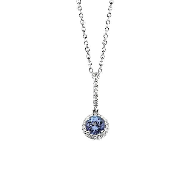 Genuine Sri Lanka Blue Sapphire And Diamond Pendant 2 Carats