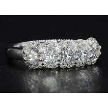Half Eternity Diamond Band 4.50 Carats White Gold Jewelry New