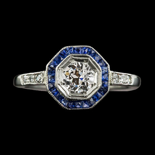 natural round diamond 3ct ring front view