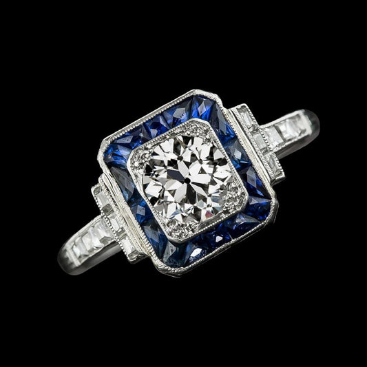natural round diamond 3.75ct ring front view