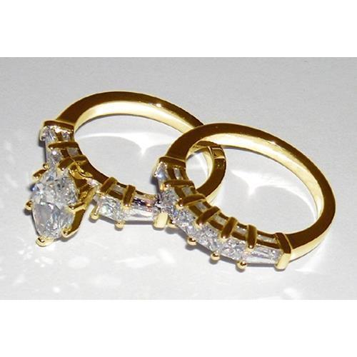 Marquise Cut Diamond Engagement Set 2.75 Carats Ring
