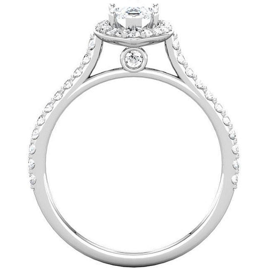 natural round diamond 2.51ct ring side angle