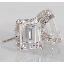 Natural Diamond Studs Emerald Cut 1.50 Carats