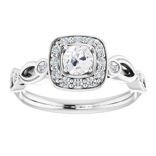 natural round diamond 3.50ct ring front view