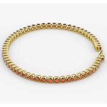 Orange Sapphire Tennis Bracelet 5.90 Carats Jewelry New