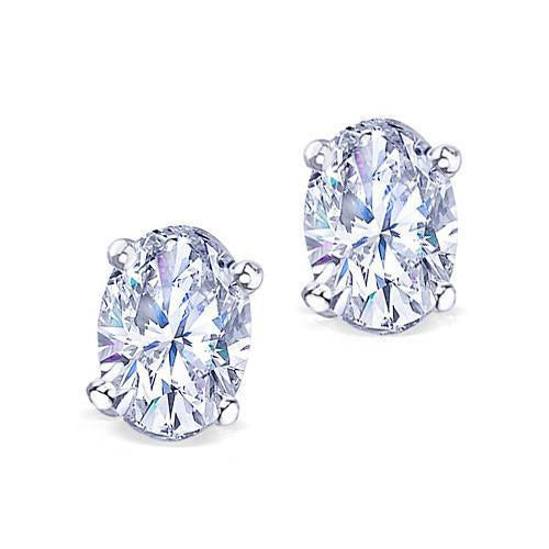 Oval Cut Diamond F Vs1 Stud Earring 1.50 Carat White Gold 14K