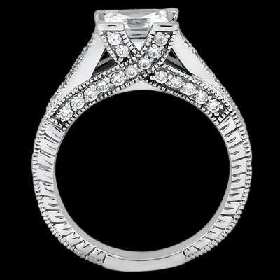 natural round diamond 1.51ct ring side angle