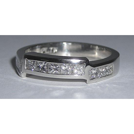Princess and Round Diamond Ring Engagement Set 6.61 Carats