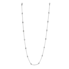 Round Diamond 7 Pointer 14 Section 18 Diamond Necklace 1.25 Carat WG 14K
