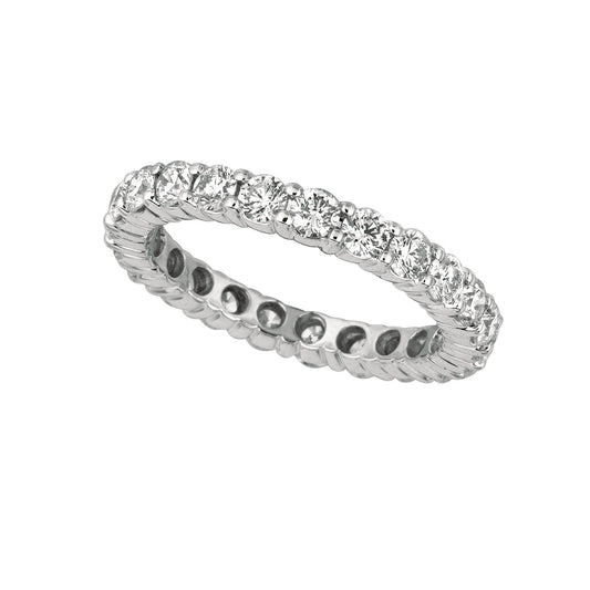 Round Diamond Eternity Band 2.30 Carats 14K White Gold