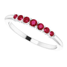 Ruby Stones Gemstone Ring 1.90 Carats White Gold 14K