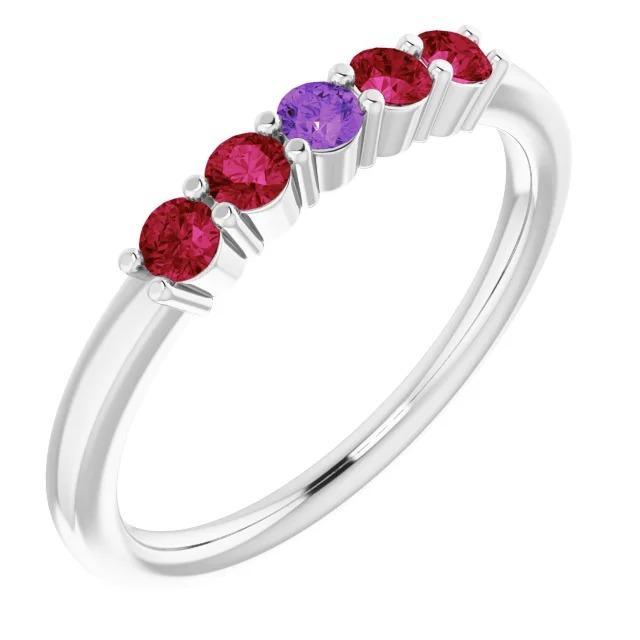 Sapphire Ruby Band 1.50 Carats Women Jewelry