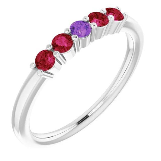 Sapphire Ruby Band 1.50 Carats Women Jewelry